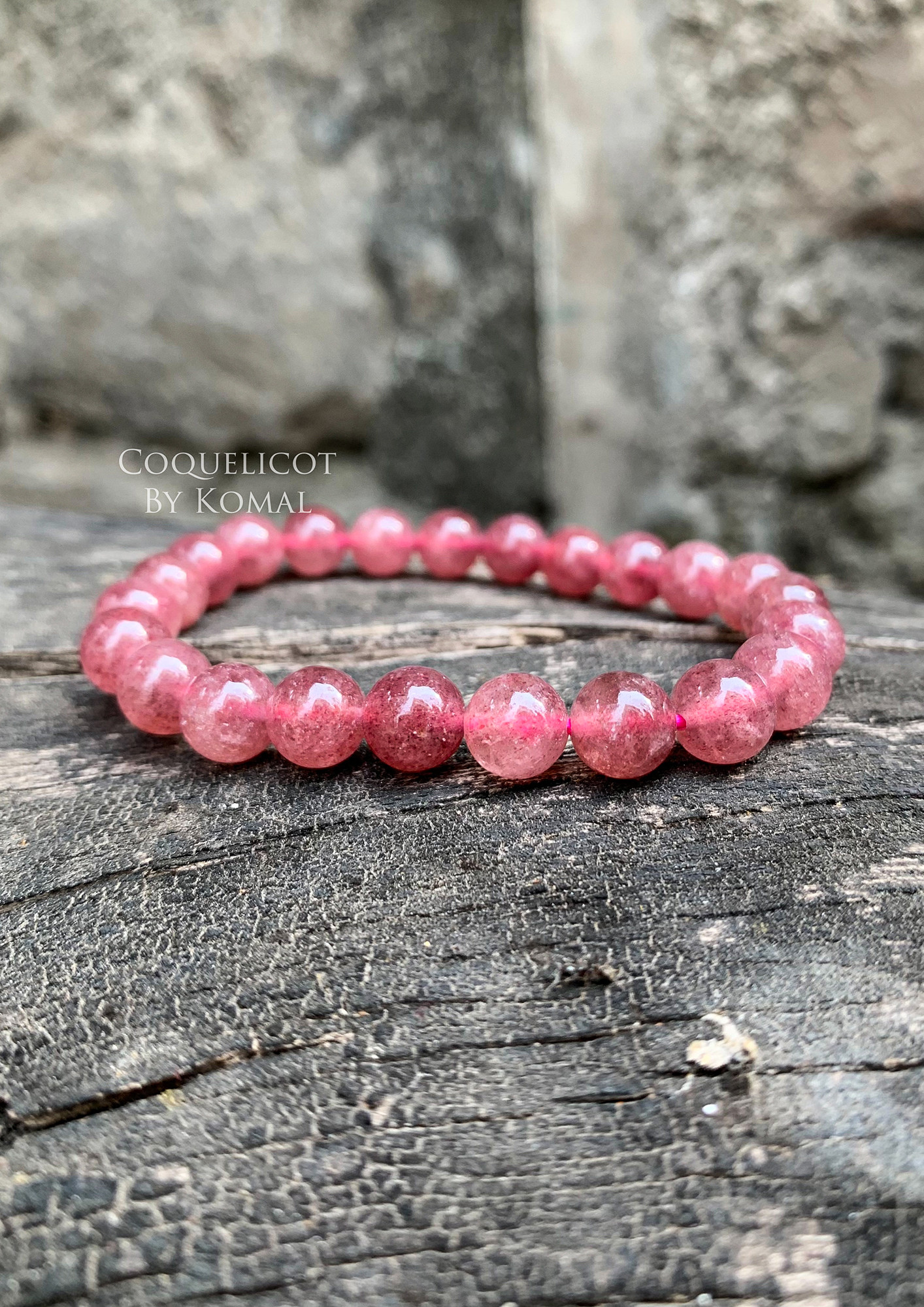 Rose Quartz Bracelet, Buy Rose Quartz Bracelet online from India.