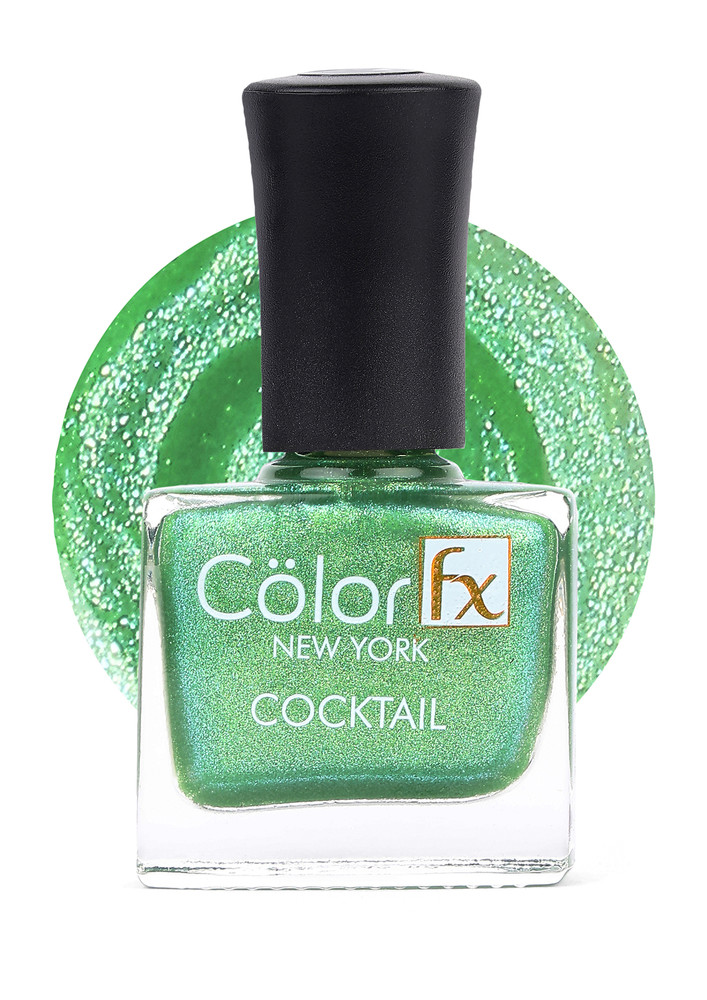Color Fx Glossy Green Gel Long Lasting Nail Enamel 9 ml-CFX_CT_134