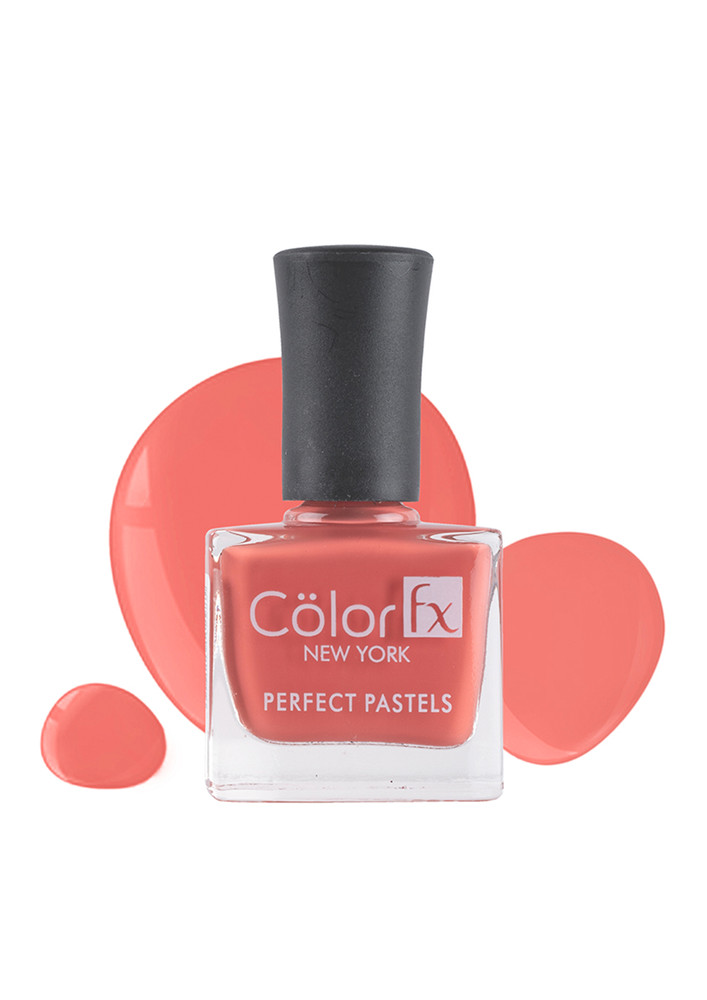 Color Fx Perfect Pastel Longlasting Glossy Finish 21 Toxin Free Non Yellowing 9 ml Burnt Orange Nail Enamel