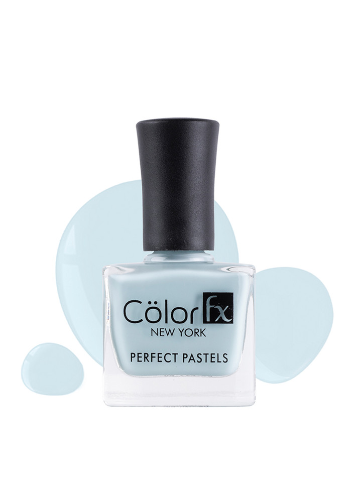 Color Fx Perfect Pastel Longlasting Glossy Finish 21 Toxin Free Non Yellowing 9 Ml Powder Blue Nail Enamel