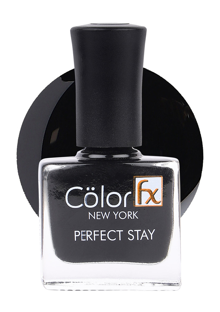 Color Fx Glossy Black Gel Long Lasting Nail Enamel 9 ml