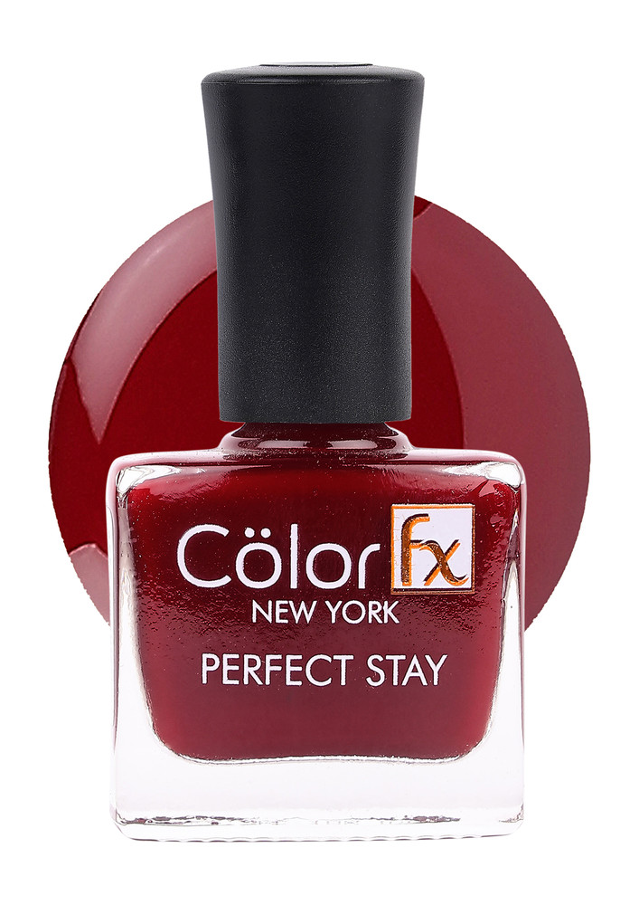 Color Fx Glossy Maroon Gel Long Lasting Nail Enamel 9 ml