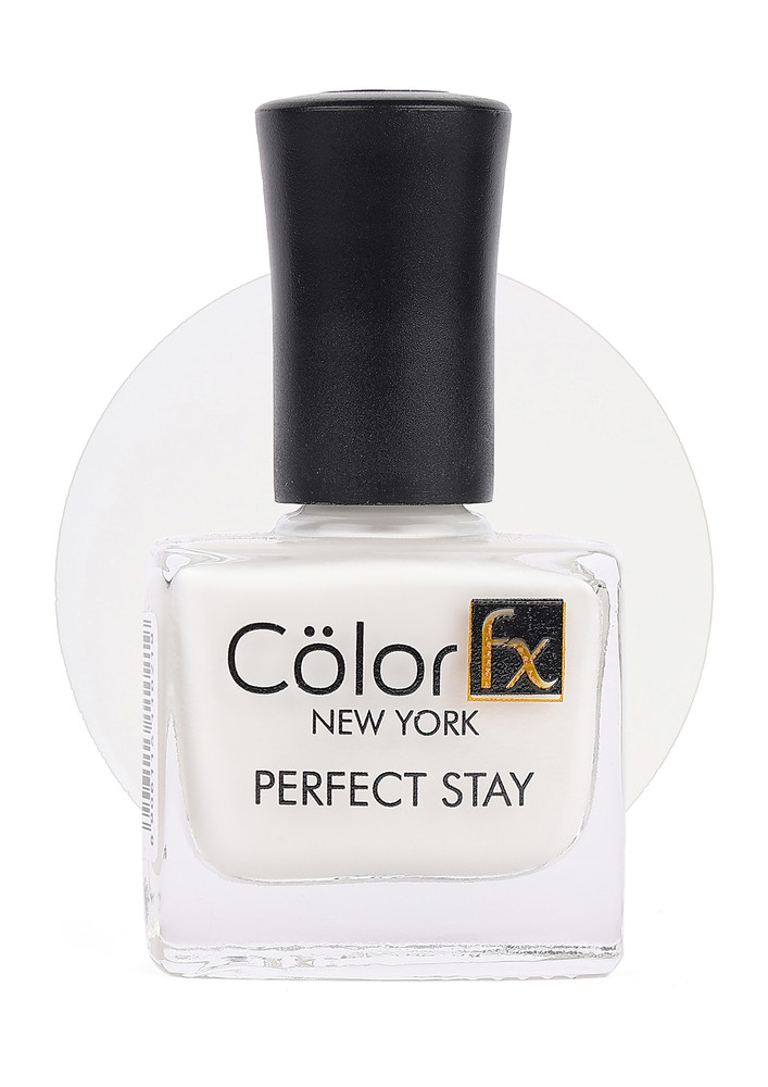 Color Fx Glossy White Gel Long Lasting Nail Enamel 9 ml