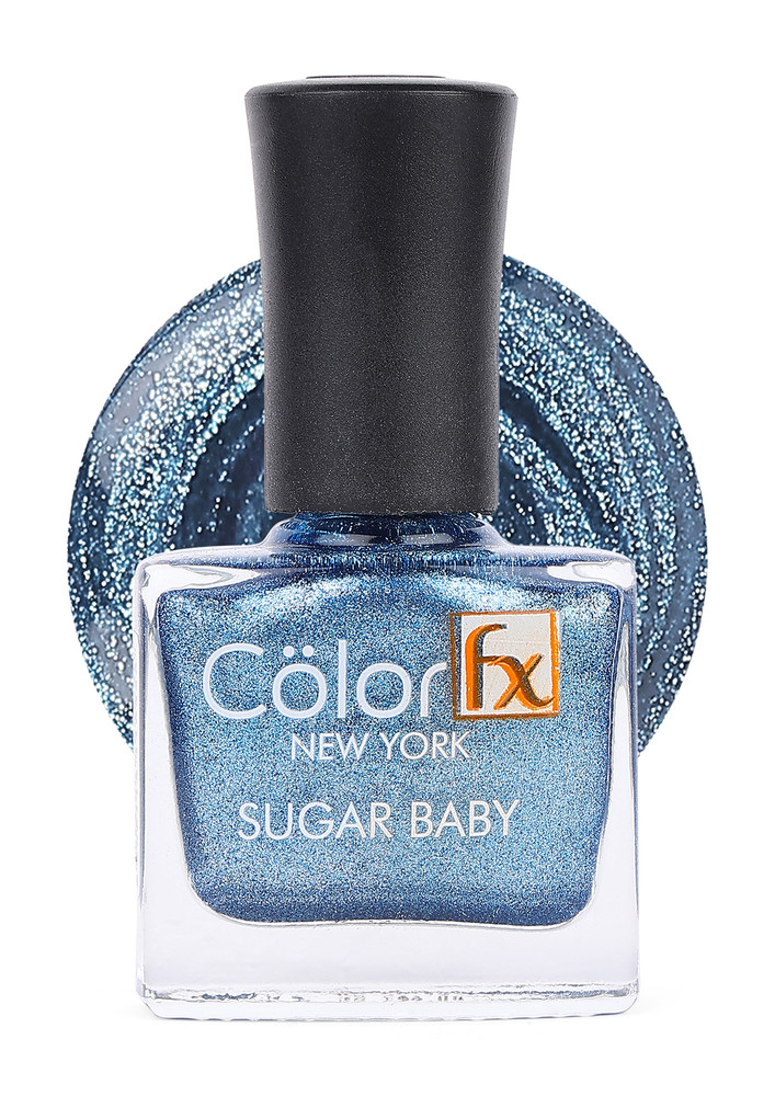 Color Fx Shimmery Matt Blue Gel Long Lasting Nail Enamel 9 ml-CFX_SB_102