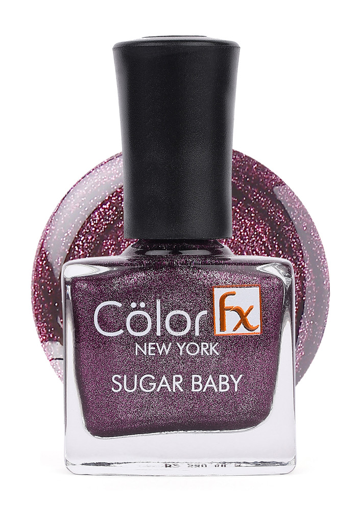 Color Fx Shimmery Matt Purple Gel Long Lasting Nail Enamel 9 ml