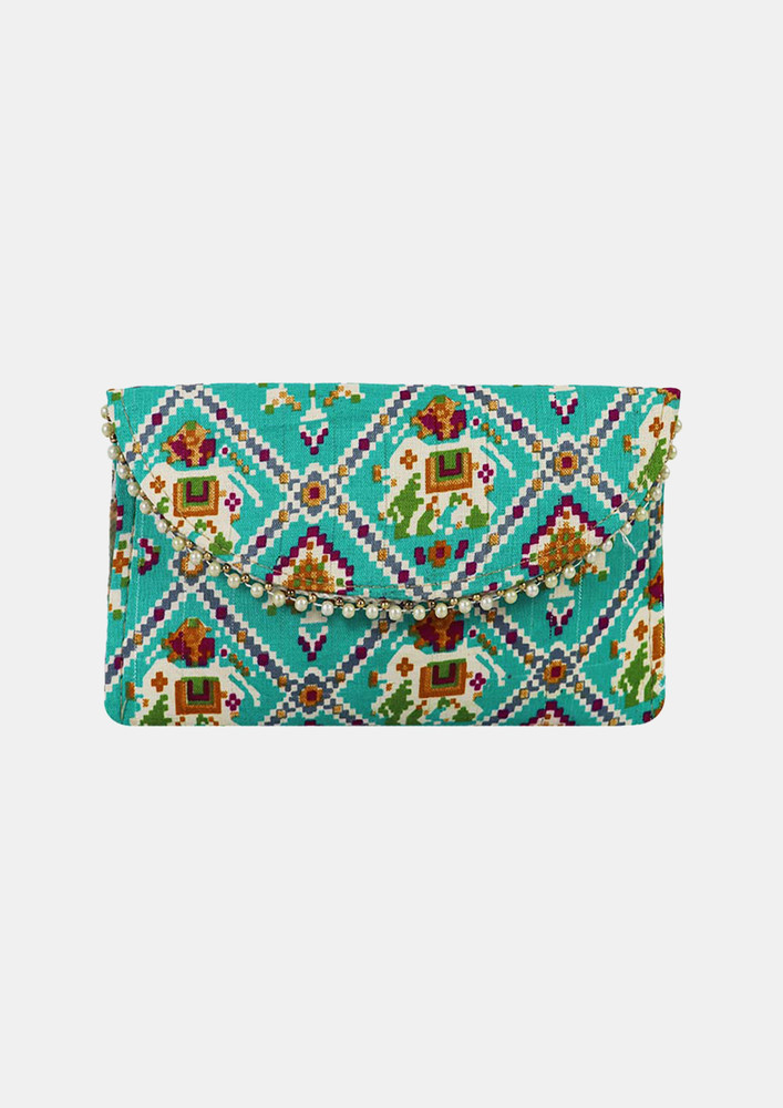 Elegant Ethnic Patola Clutch For Women And Girls