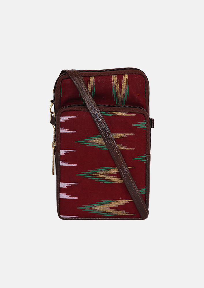 Maroon Color Mini Mobile Sling Bag For Women