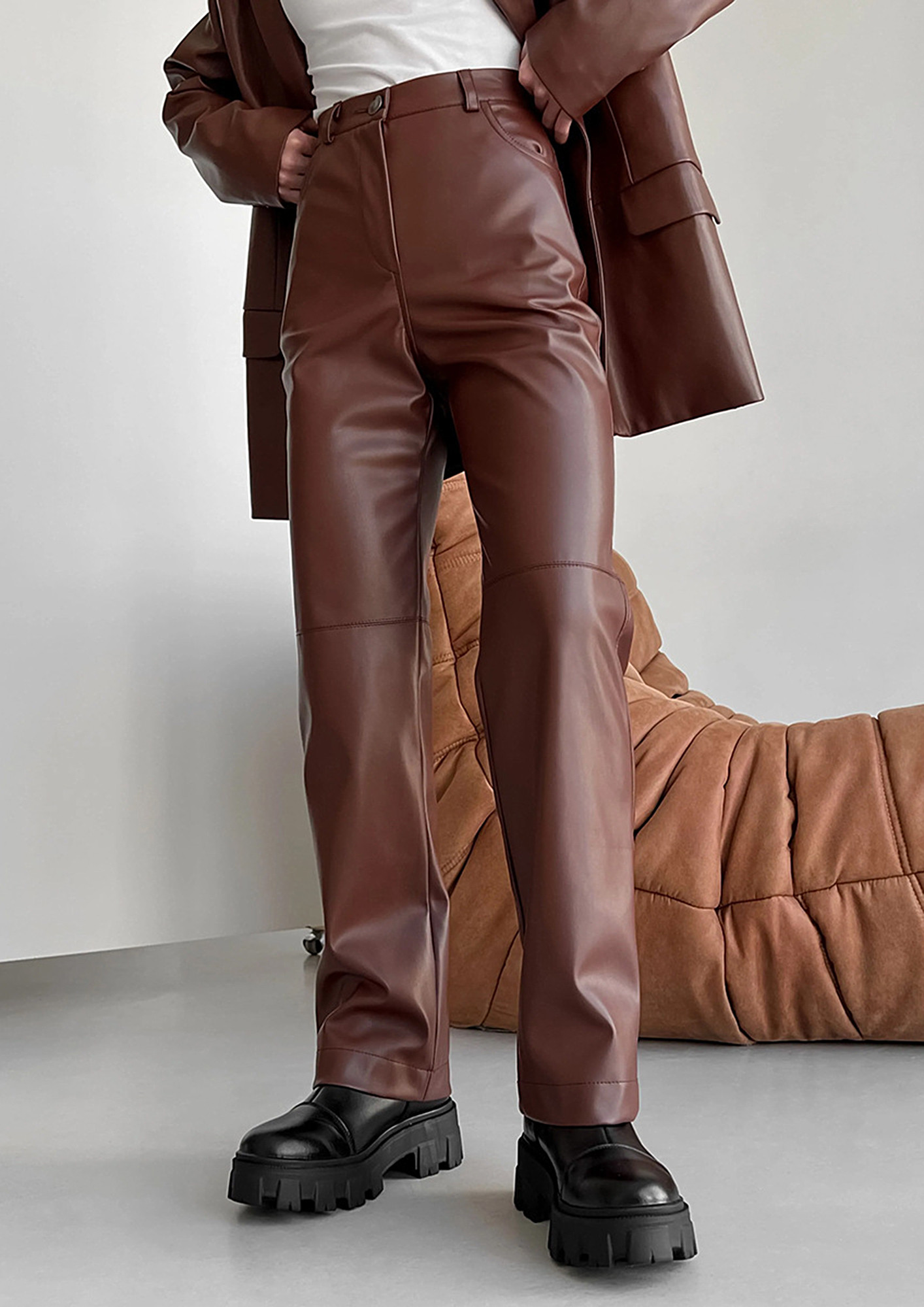 Buy Brown Trousers & Pants for Women by IKI CHIC Online | Ajio.com