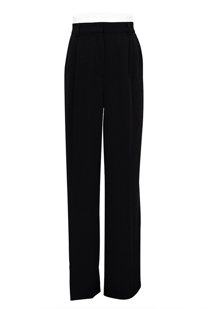 Black High-waisted Wide Leg Trousers