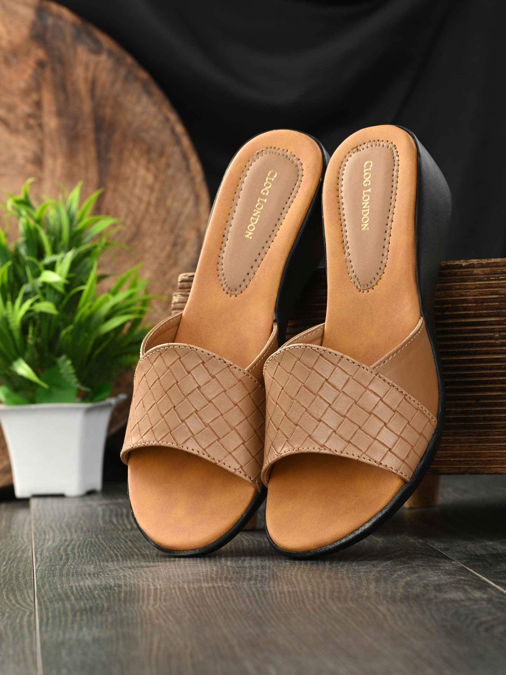 Wedge Sandals-Tan