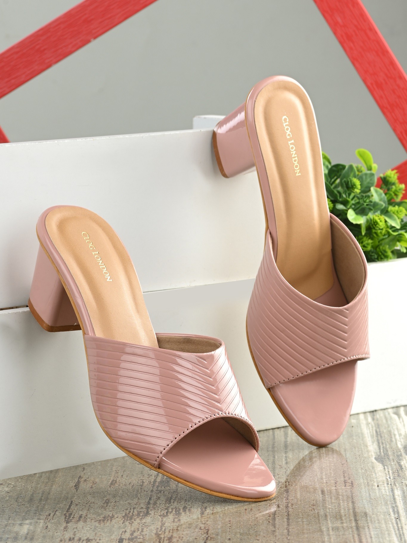 Women Block Heels-Pink-CLF2244-PINK