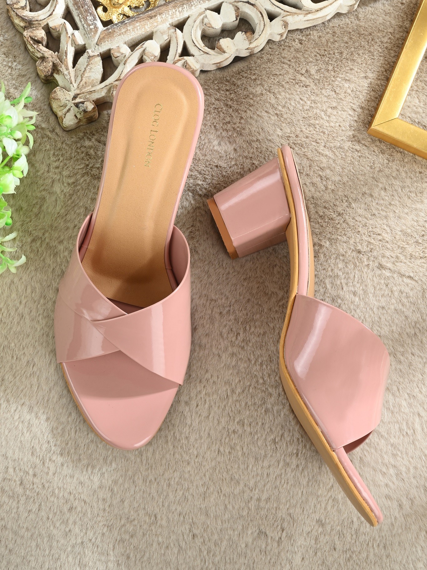 Women Block Heels-Pink-CLF2245-PINK