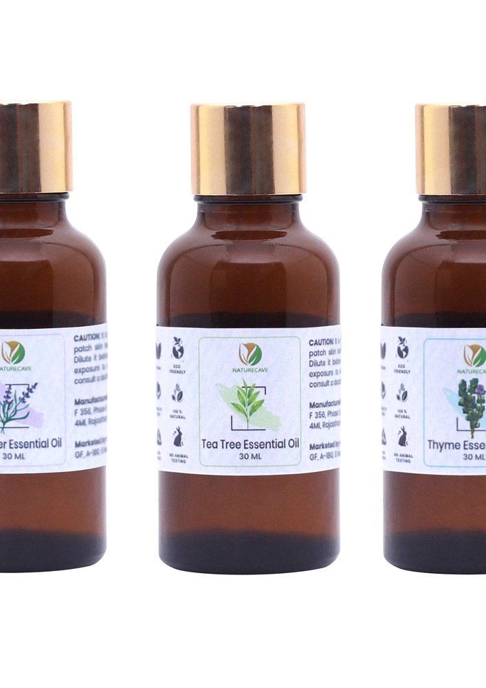Combo Pack Of 3 Essential Oil Lavender, Tea Tree, Thyme Essential Oil