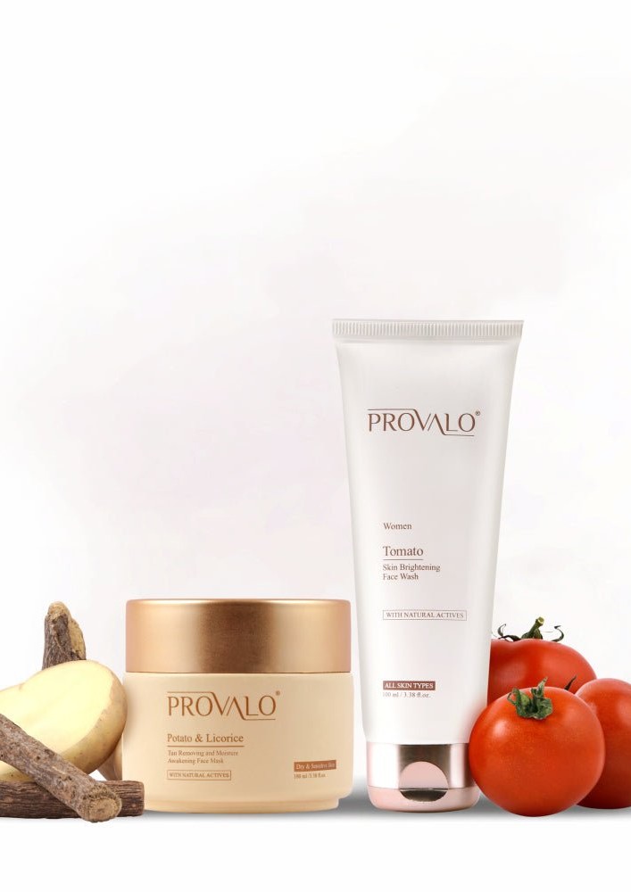 Provalo Skin Brightening And Moisture Awakening Duo Combo For Dry & Sensitive Skin (Women)