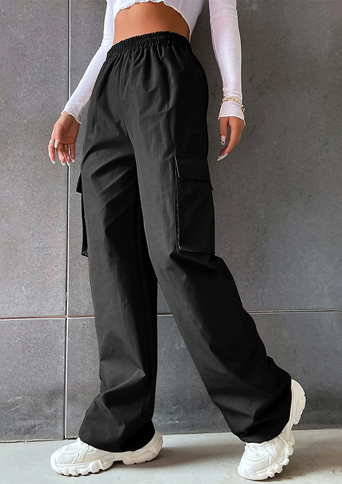 Amazon.com: Cargo Pants for Women Women's Plus Size Loose Cargo Pants Retro  Low Waist Drawstring Slim Straight Leg Casual Cargo Trousers with Pockets  Cargo Hiking Pants : Clothing, Shoes & Jewelry