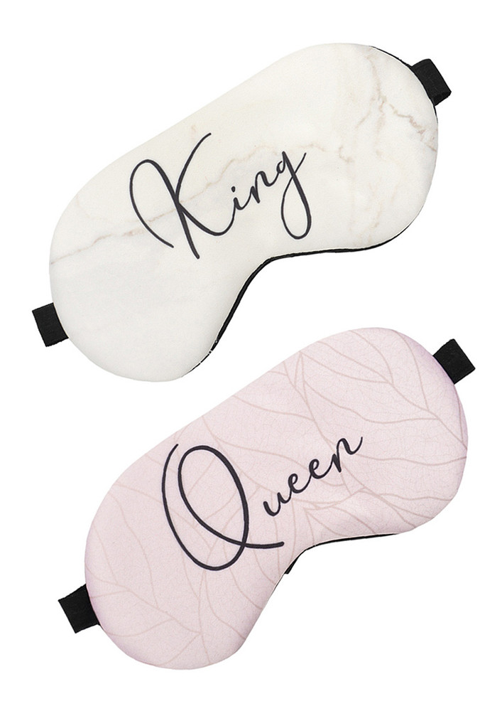 Crazy Corner King and Queen Couple Eye Mask/Eye Mask fro Husband & Wife/Printed Eye Mask/Sleeping Mask/Travel Eyemask/Eye Mask For Women/Eye Mask For Men (7.5 x 4 Inches)