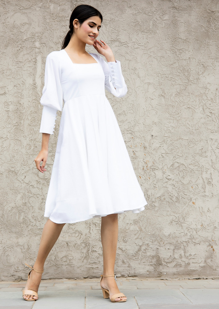 White Semi- Formal Dress