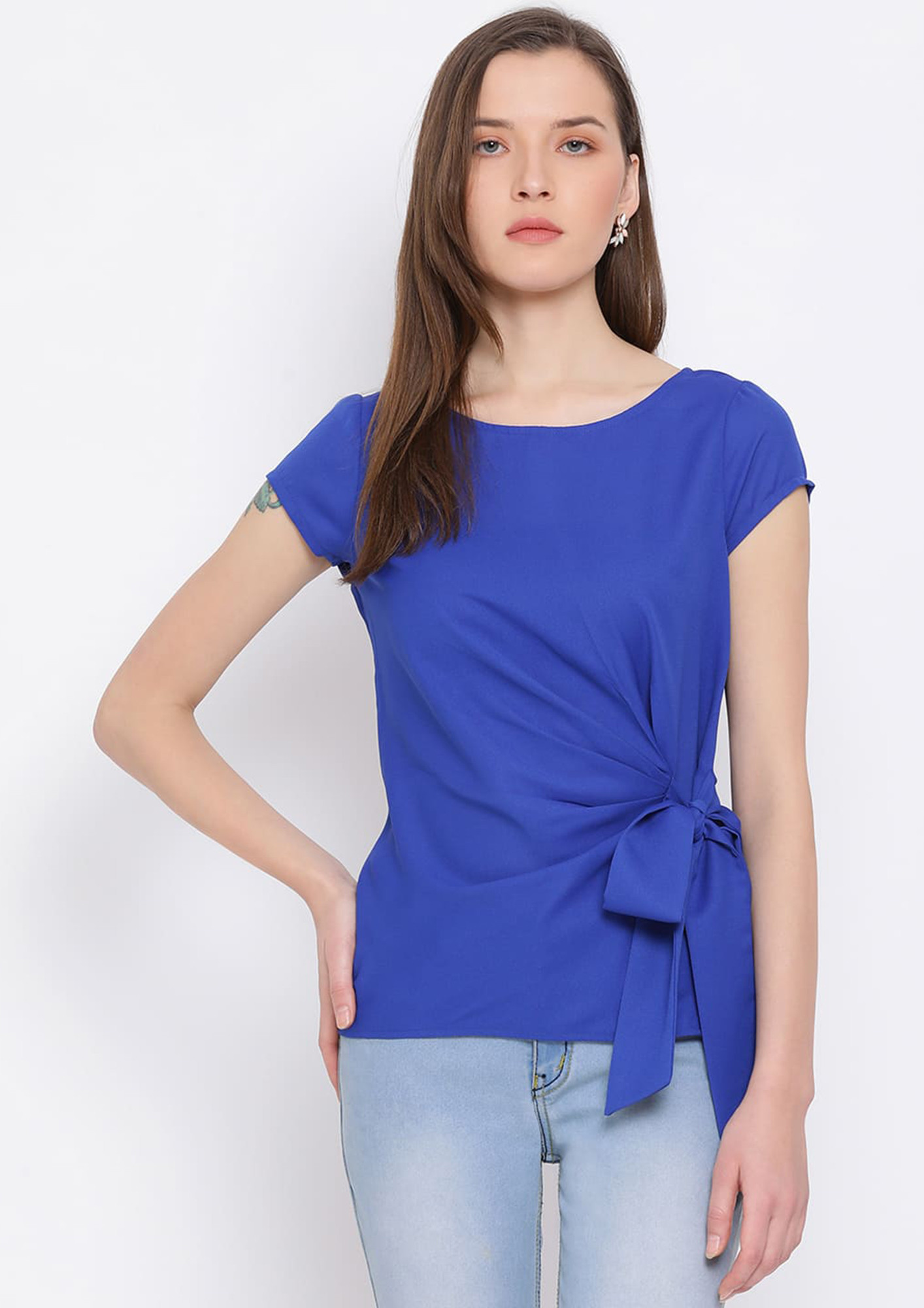 Draax Fashions Women Blue Solid Top