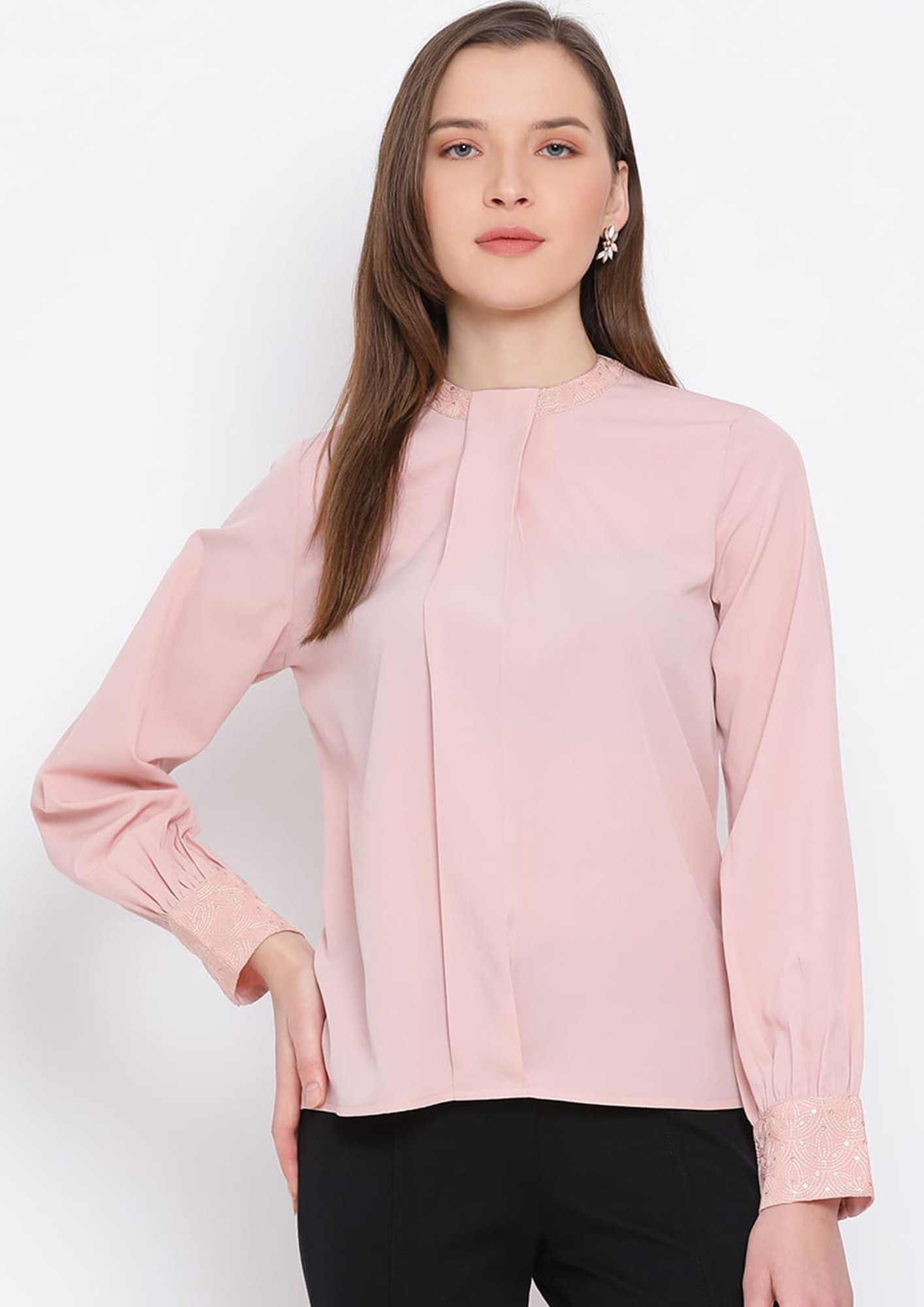 Draax Fashions Women Pink Solid Top