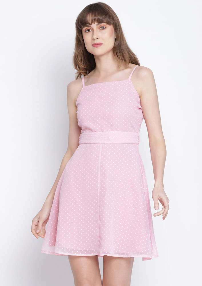 Draax Fashions Women Light Pink A-line Dress