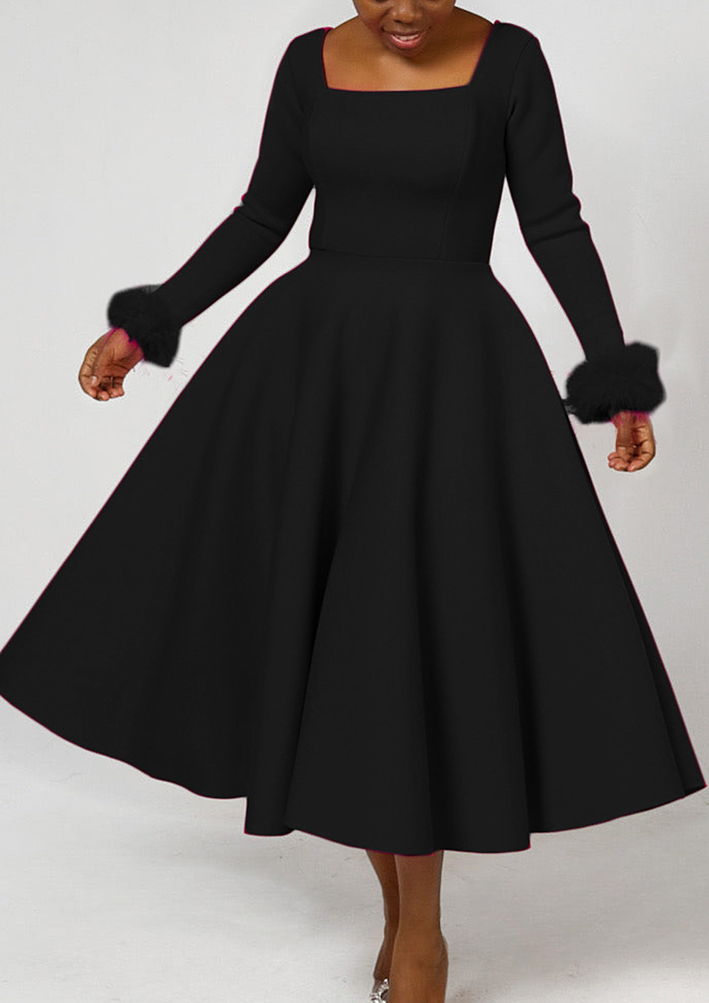 Figure It Out Deep V Neck Midi Dress - Black | Fashion Nova, Dresses |  Fashion Nova