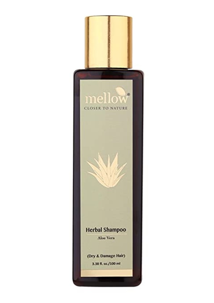 Mellow Herbal Aloe vera shampoo with Amla, Reetha, Shikakai & Bhringraj for Dry and Damaged Hair-DRY-SHAMPOO-100ML