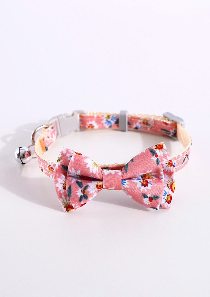 Pink Detachable Bow-tie Pet Collar