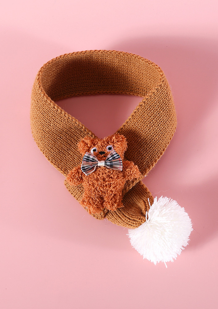 Brown Adjustable Slide-on Cute Pet Collar