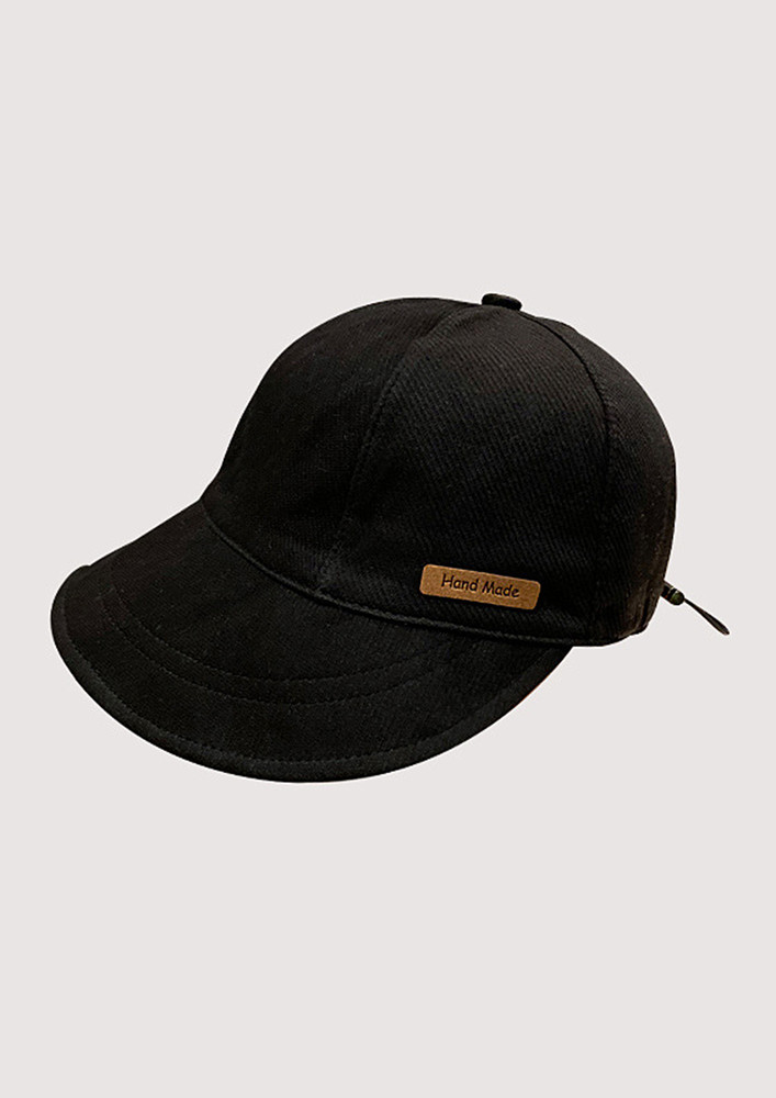 BLACK COTTON TWILL CAP
