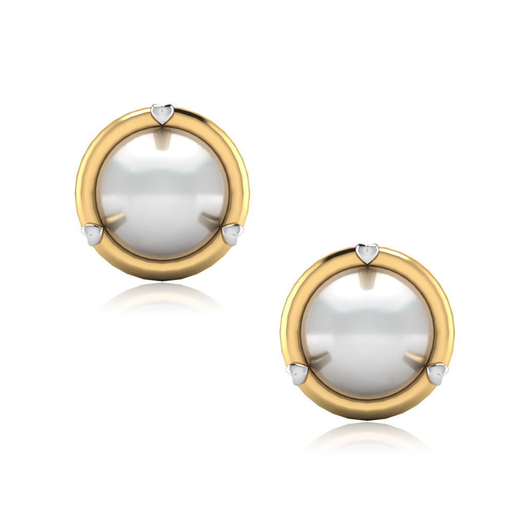 Silver Pearl Earrings-ER-0266YG