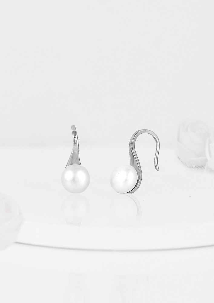 Silver Pearl Tiny Stud Earrings