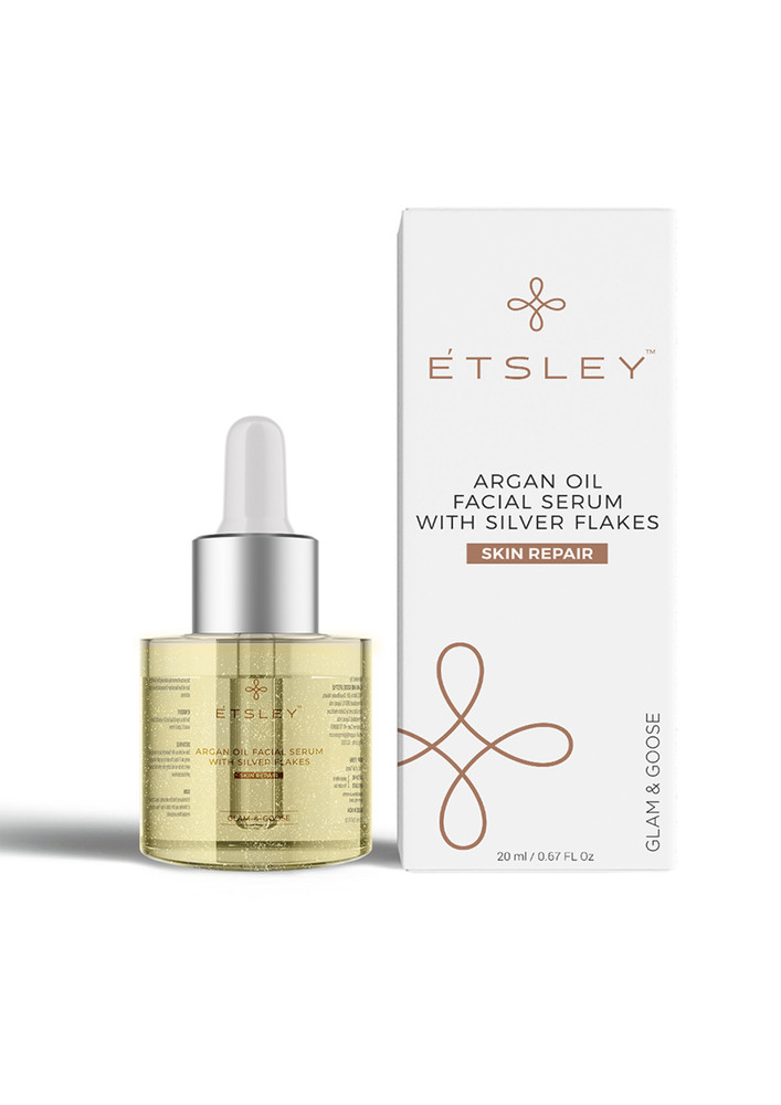 Etsley Argan Oil Facial Serum With Silver Flakes - Skin Repair Serum