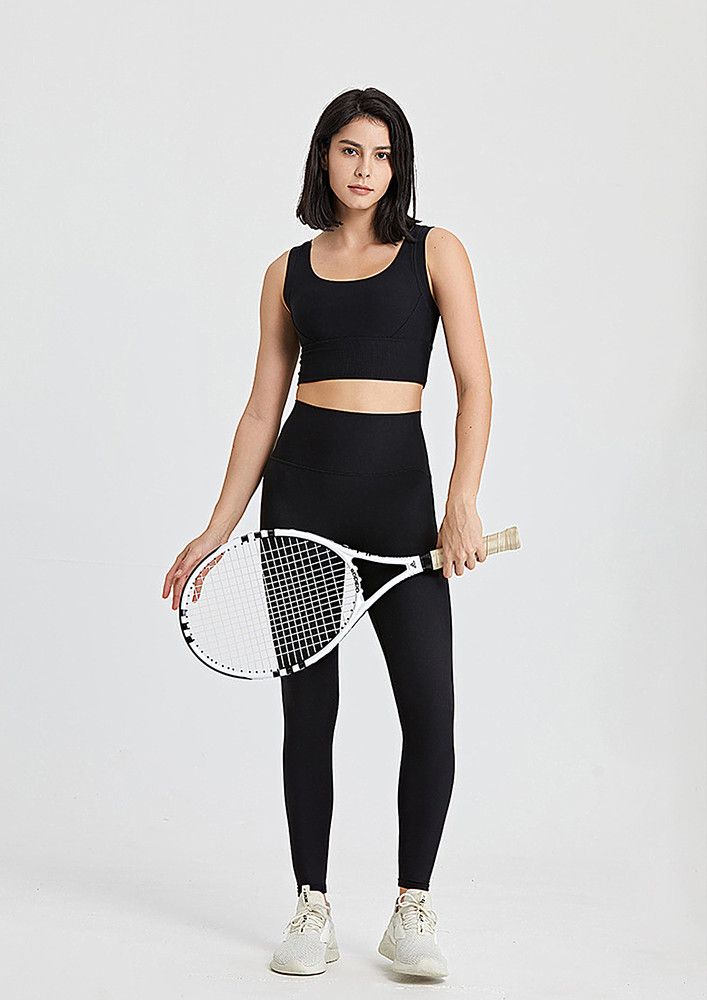 Black High-waisted Sports Tights
