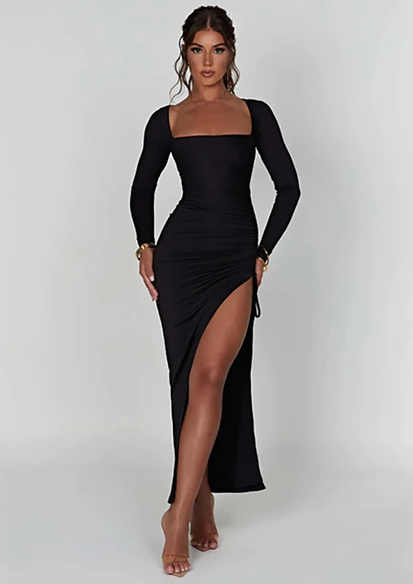 indofly Women Fit and Flare Black Dress - Buy indofly Women Fit and Flare Black  Dress Online at Best Prices in India | Flipkart.com