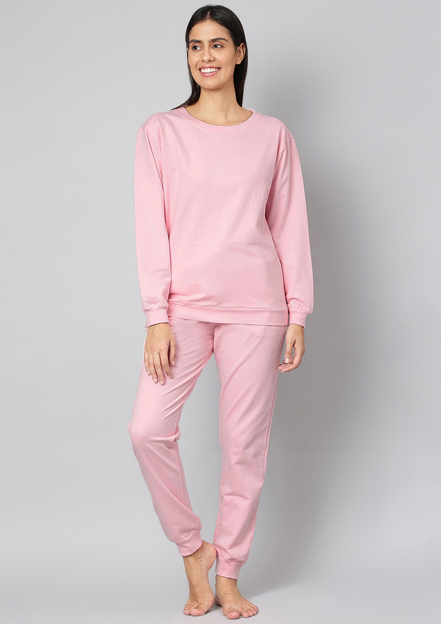 Buy FINSBURY LONDON Womens Loungewear Set - Muted Pink for Women Online in  India