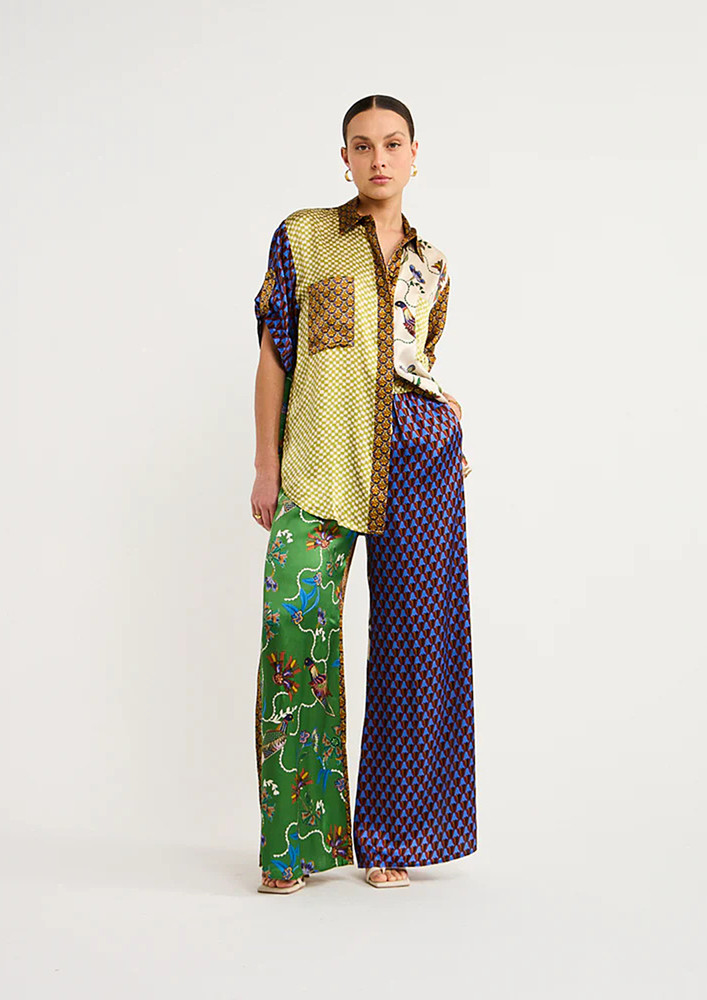 Multicolour Boho Pattern Shirt & Pants Set