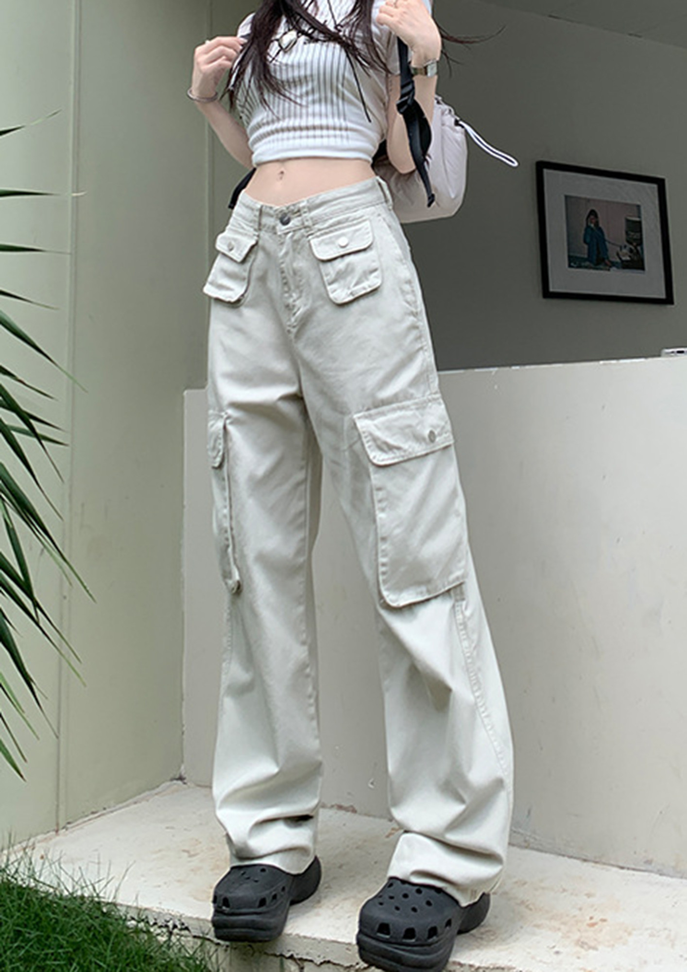 XYXIONGMAO Men's Khaki Multi Pocket Pants Japanese High Street Pants  Functional Cargo Pants Men Streetwear Punk Pants Men(Khaki,S) at Amazon  Men's Clothing store