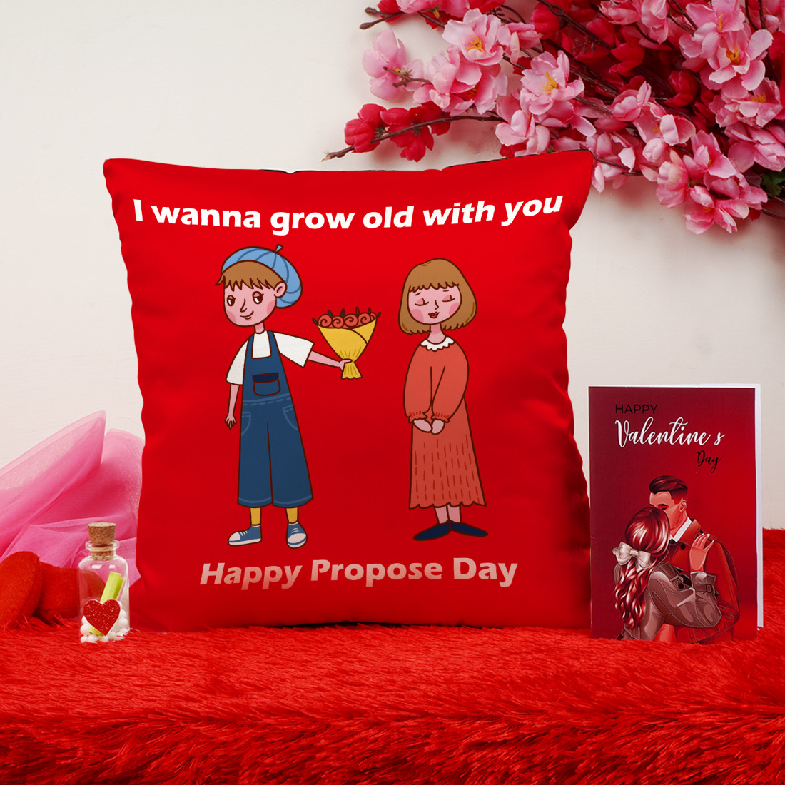 Buy ME & YOU Valentine's Day Romantic Gift|Propose Day Gift for  Couple|Printed Cushion for Wife/Girlfriend/Lover|Unique Propose Day Gift  with Printed Cushion(12 * 12inch) & Mug(325ml) Online at Low Prices in  India -