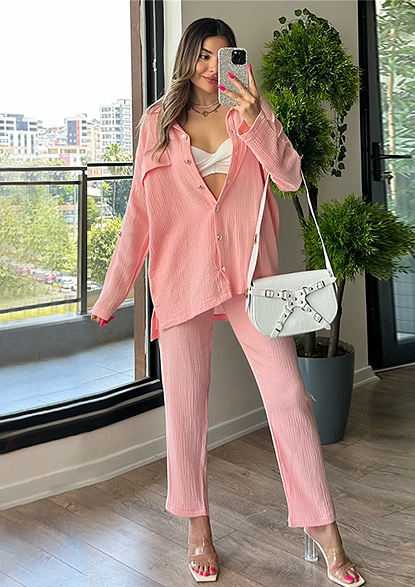 Stealing The Show High Waist Trousers In Hot Pink • Impressions Online  Boutique | Hot pink pants, Pink trousers outfit, Flare dress pants