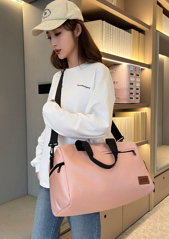 PINK MULTIPLE COMPARTMENTS DUFFLE BAG