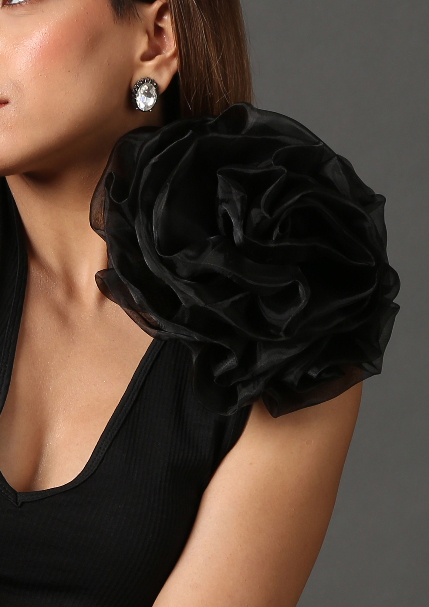 Buy Black Rose Flower Brooch for Women Online in India