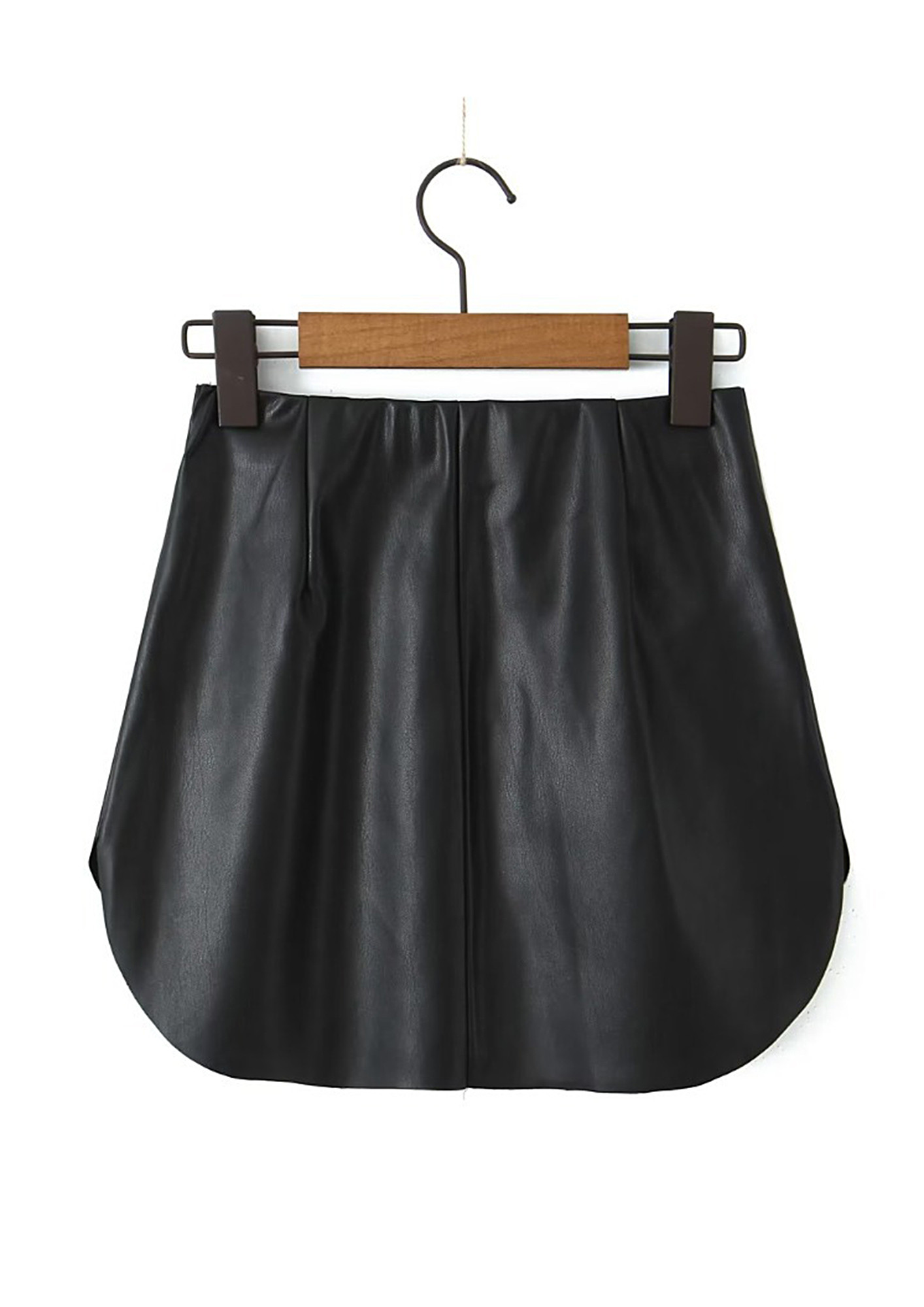 Ladies Faux Leather Skirts, PU Skirts, Black Leather Skirts