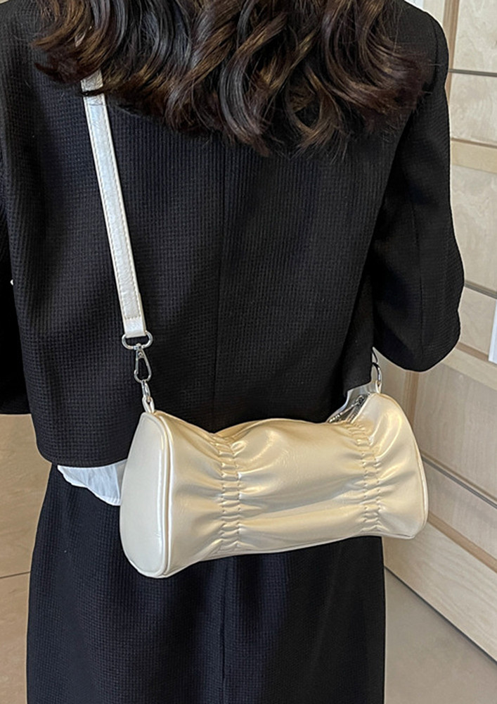 OFF-WHITE RUCHED DETAILS CROSSBODY BAG