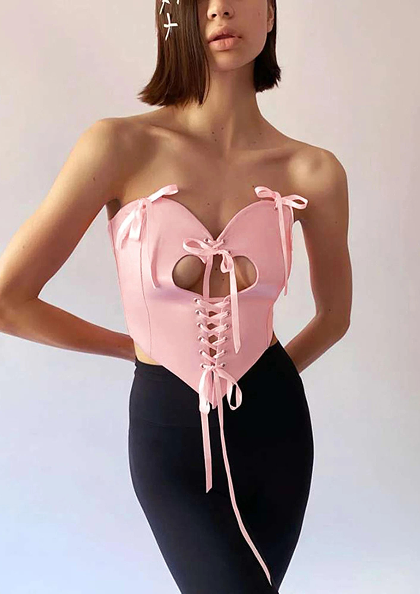 Buy STRAPLESS HEART-SHAPE CUT-OUT CORSET for Women Online in India