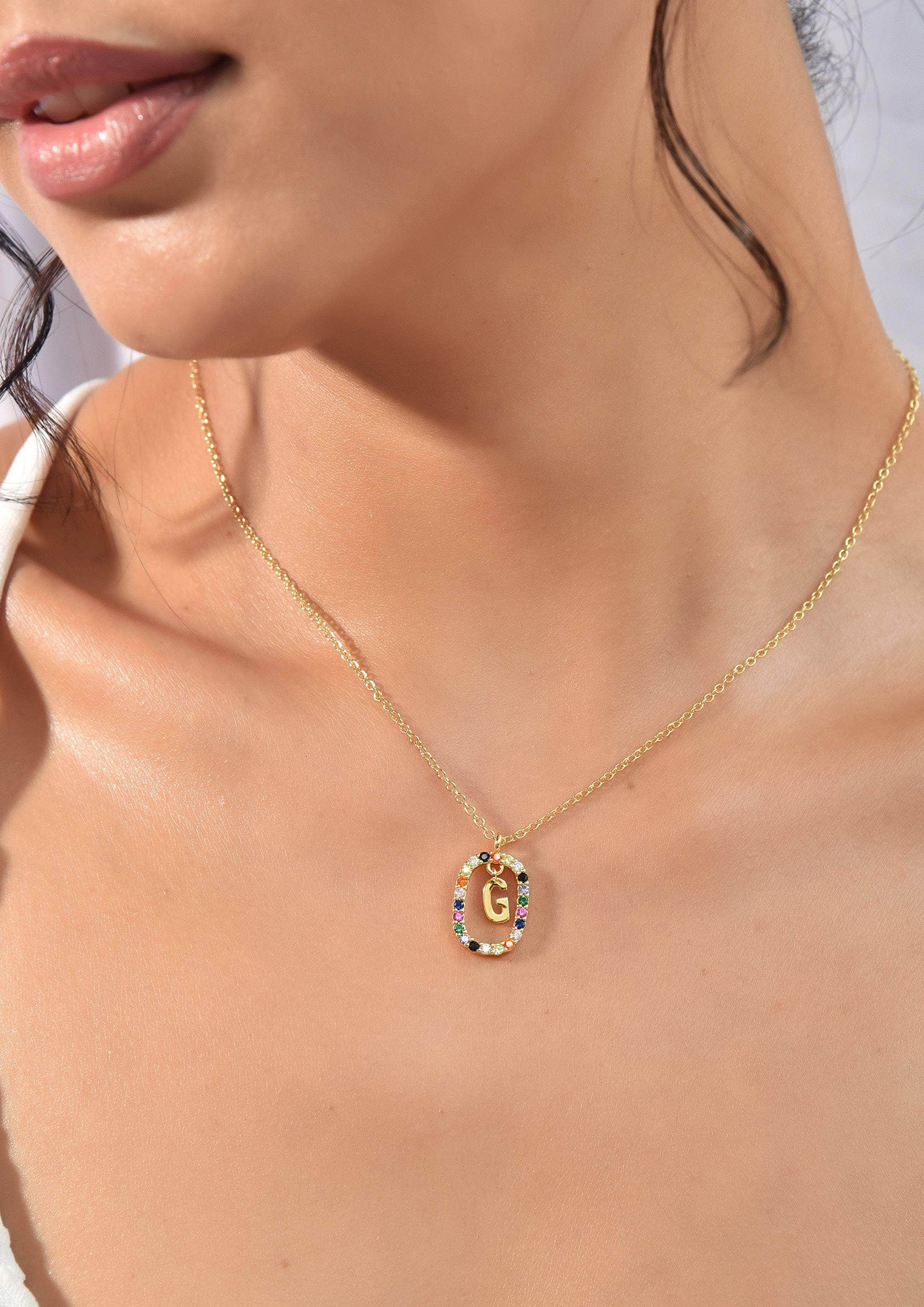 Personalised Initial Letter Necklace-G