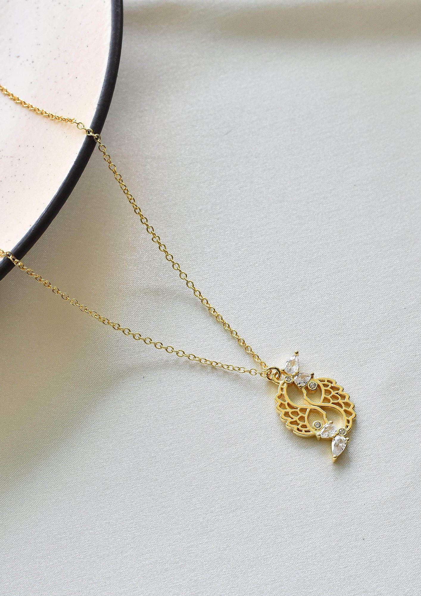 Pisces Zodiac Gold Plated Necklace