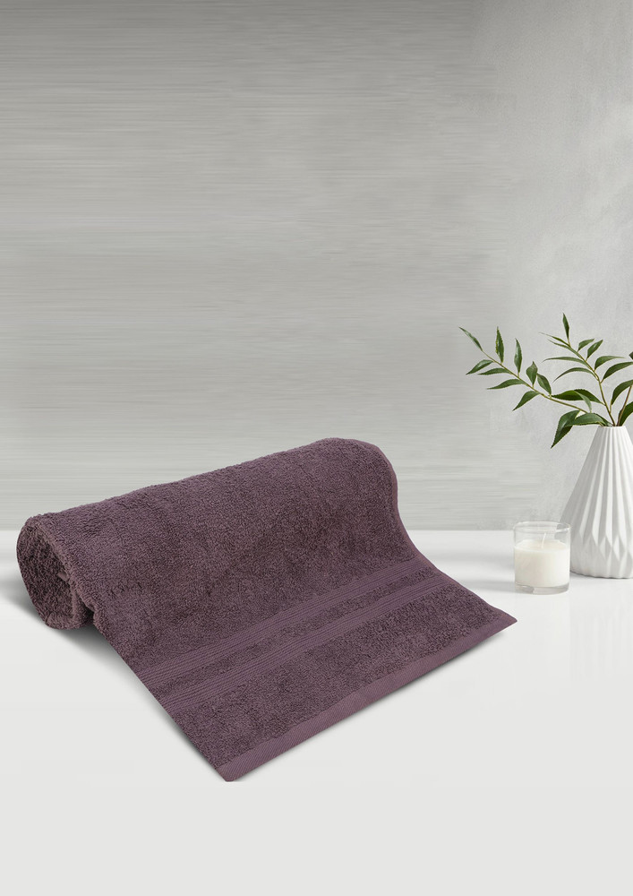 Lush & Beyond Bath Towel Set of 1, 100% Cotton Towel for Men & Women 500 GSM Towel( PPurple, Size 26X55 inches)