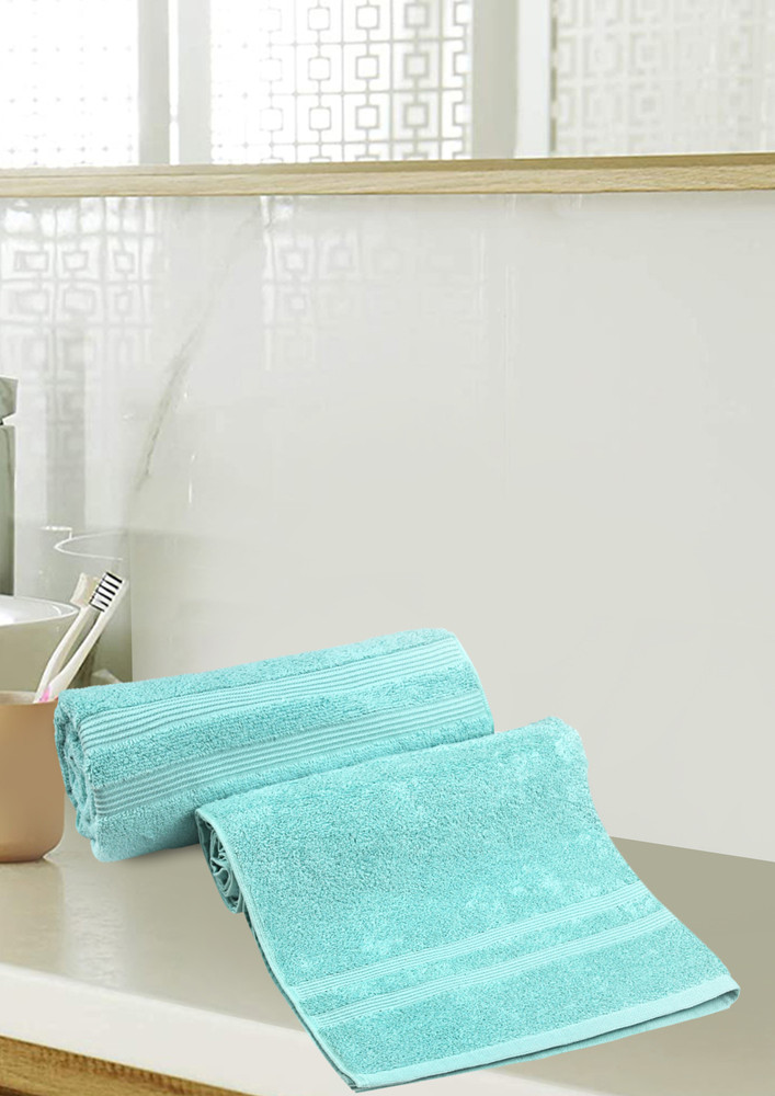 Lush & Beyond Bath Towel Set of 2, 100% Cotton Towel for Men & Women 500 GSM Towel(Teal, 30X60 inches)