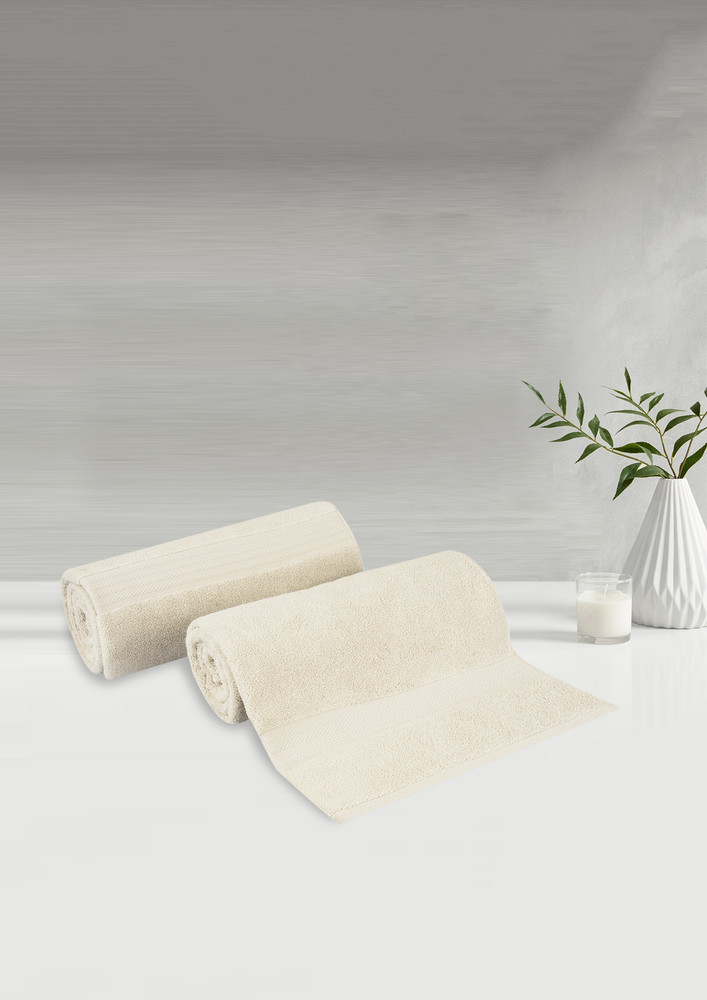 Lush & Beyond Bath Towel Set of 2, 100% Cotton Towel for Men & Women 500 GSM Towel(Beige4, 30X60 inches)
