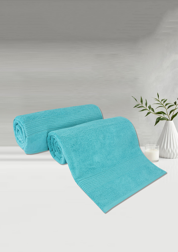 Lush & Beyond Bath Towel Set of 2, 100% Cotton Towel for Men & Women 500 GSM Towel( Dark Teal1, 30X60 inches)